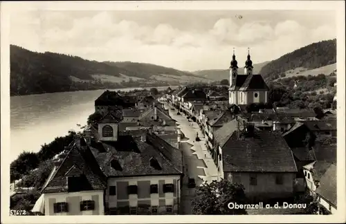 Ak Obernzell an der Donau Niederbayern, Totalansicht