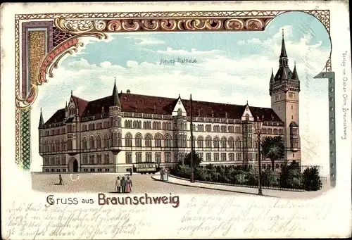 Litho Braunschweig in Niedersachsen, Neues Rathaus