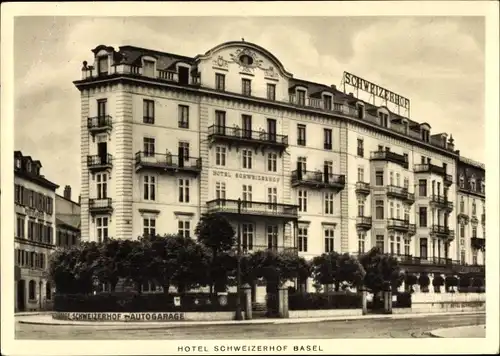 Ak Bâle Basel Stadt Schweiz, Hotel Schweizerhof