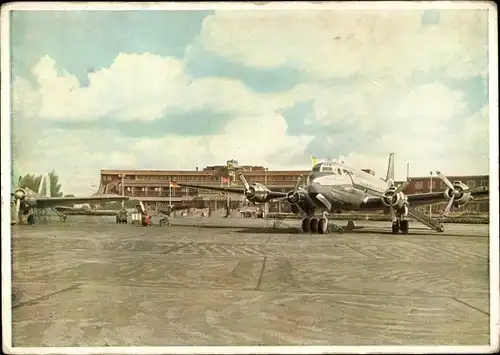 Ak Hamburg Nord Fuhlsbüttel, Flughafen, Flugzeuge