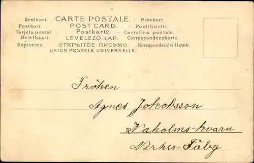 Litho Junge Frau in Tracht mit Harke, Jäger, Wald, Hund