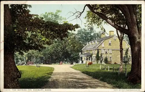 Ak Sudbury Massachusetts USA, das Wayside Inn