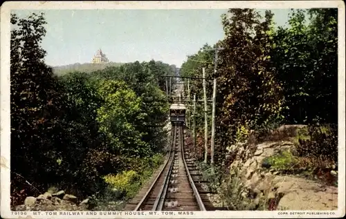 Ak Massachusetts USA, Mt. Tom Railway, Summit House