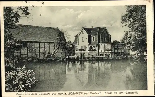 Ak Zöbigker Markkleeberg in Sachsen, Waldcafe zur Mühle