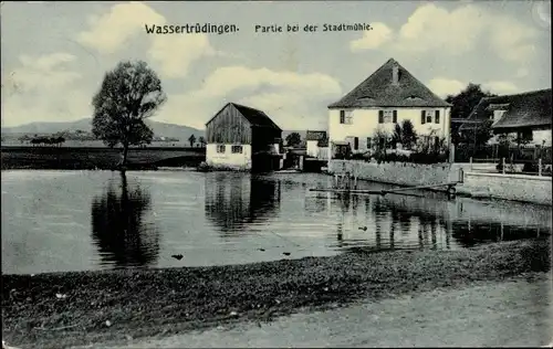 Ak Wassertrüdingen in Mittelfranken, Partie bei der Stadtmühle