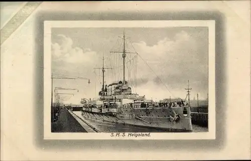 Ak Deutsches Kriegsschiff, SMS Helgoland, Linienschiff