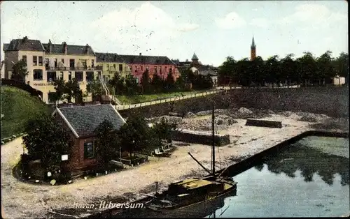 Ak Hilversum Nordholland Niederlande, Hafen