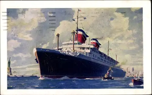 Ak Dampfschiff SS America, USL