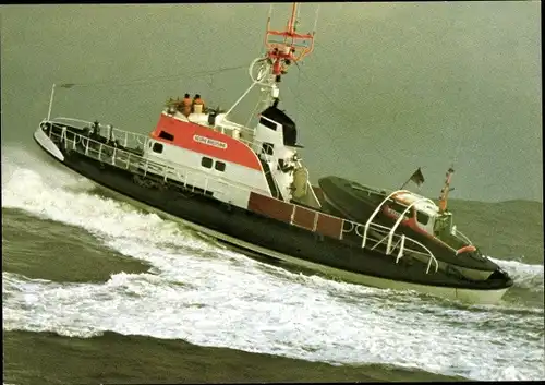 Ak Seenotkreuzer mit Tochterboot Georg Breusing, Seenotrettung