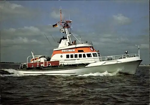 Ak Seenotkreuzer mit Tochterboot Eiswette, Seenotrettung