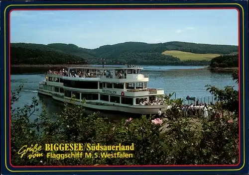 Ak Personenschifffahrt Biggesee, Flaggschiff MS Westfalen