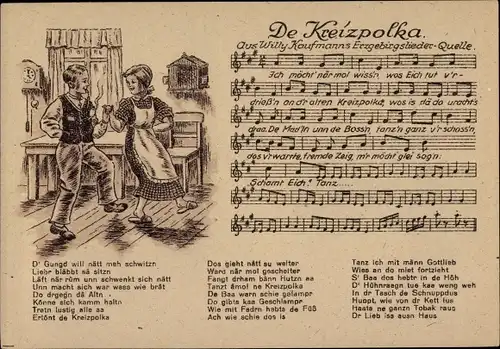 Lied Ak Kaufmann, Willy, De Kreizpolka, Erzgebirge