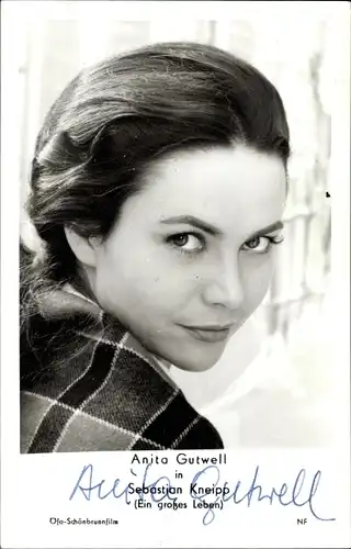 Foto Ak Schauspielerin Anita Gutwell in Sebastian Kneipp, Ein großes Leben, Portrait, Autogramm