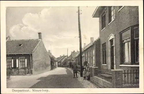 Ak Nieuwdorp Zeeland, Dorfstraße