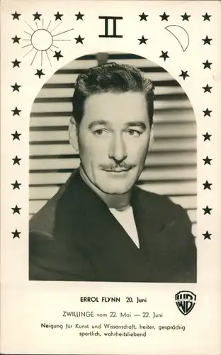 Ak Schauspieler Errol Flynn, Portrait, Warner Bros.