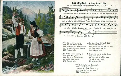 Lied Ak Mei Vogtland is doch wunersche, Hilmar Mückenberger, Trachten