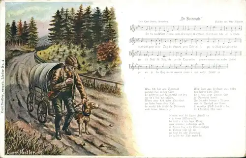 Künstler Lied Ak Nestler, Otto Wünsche, Dr Butnmah