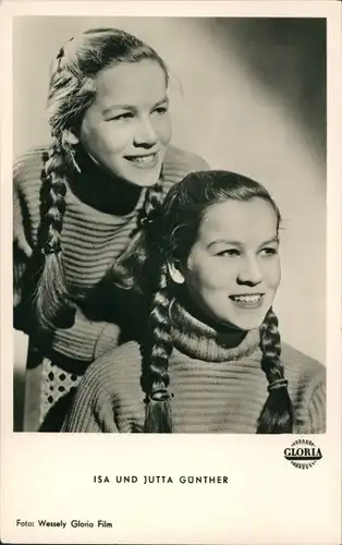 Ak Schauspielerinnen Isa und Jutta Günther, Portrait