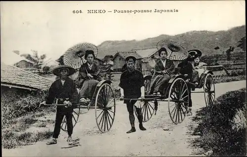 Ak-Präfektur Nikko Tochigi in Japan, japanische Rikscha