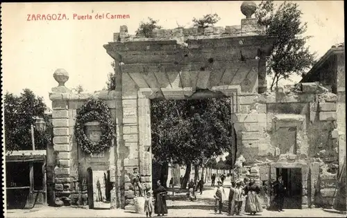 Ak Zaragoza Saragossa Aragonien, Cármen-Tor