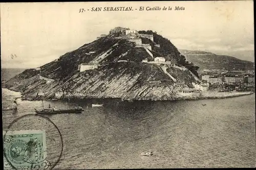 Ak Donostia San Sebastián Baskenland, El Castillo de la Mota