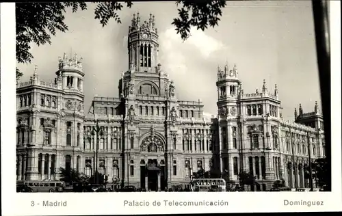 Ak Madrid, Spanien, Palast der Telekommunikation