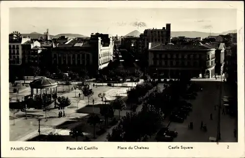 Ak Pamplona Navarra, Plaza del Castillo