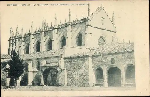 Ak Burgos Kastilien und León, La Cartuja, Kirche