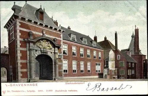 Ak 's Gravenhage Den Haag Südholland, Stadhouderspoort