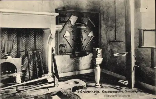Ak 's Gravenhage Den Haag Südholland, Gevangenpoort, Gruwelkamer, Instruments of torture