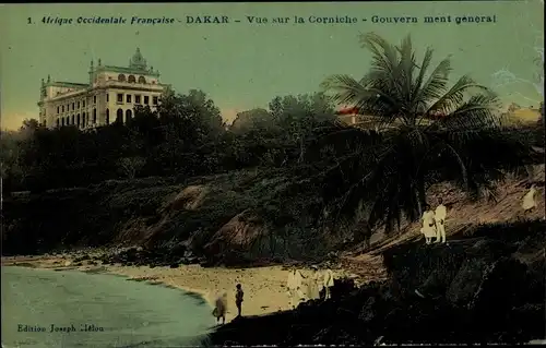 Ak Dakar Senegal, Blick auf die Corniche, Generalgouvernement