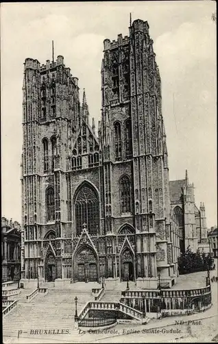 Ak Bruxelles Brüssel, Die Kathedrale, Kirche Sainte-Gudule