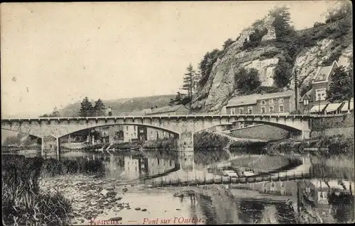 Ak Esneux Wallonien Lüttich, Pont sur l'Ourthe