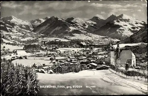 Ak Kitzbühel in Tirol, Gesamtansicht, Wintermotiv