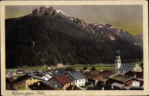 Ak Fulpmes Tirol, Ortschaft mit Kirche u. Serles