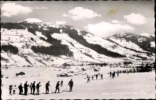 Ak Westendorf in Tirol, Partie im Skidorf
