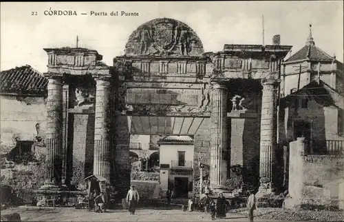 Ak Cordoba Andalusien Spanien, Puerta del Puente