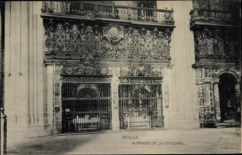 Ak Sevilla Andalusien, Innenraum der Kathedrale