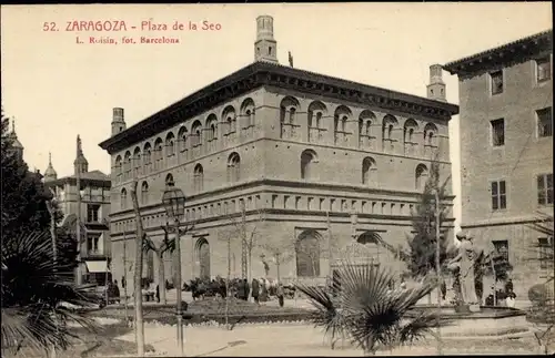 Ak Zaragoza Zaragoza Aragon, Plaza de la Seo