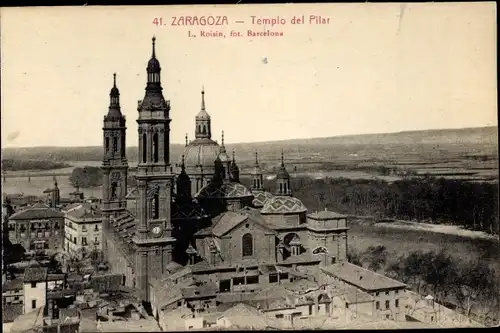 Ak Zaragoza Zaragoza Aragon, Pilar-Tempel