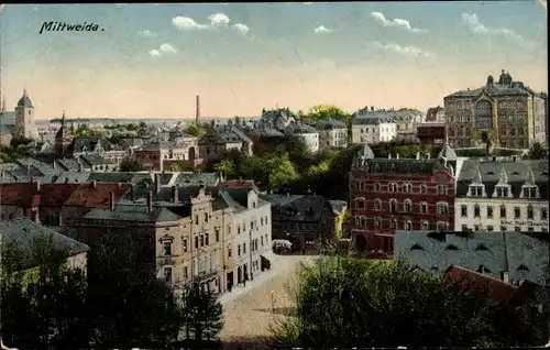 Ak Mittweida in Sachsen, Totalansicht