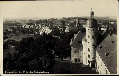 Foto Ak Frauenstein im Erzgebirge, Totalansicht
