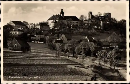 Ak Frauenstein im Erzgebirge, Panorama