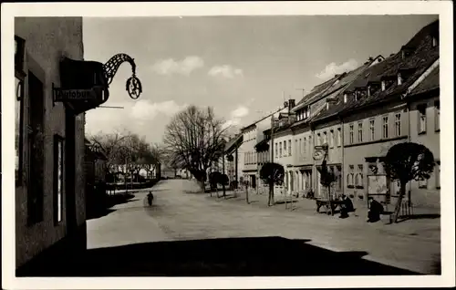 Ak Sayda im Erzgebirge, Am Goldenen Löwen, Straßenpartie, Geschäfte