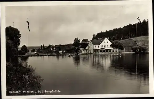 Ak Hetzdorf Halsbrücke in Sachsen, Pension, Bad Sumpfmühle