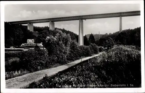 Ak Siebenlehn Großschirma in Sachsen, Reichsautobahnbrücke Muldental