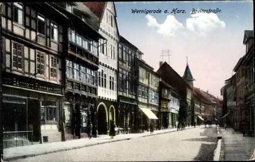 Ak Wernigerode im Harz, Breitestraße