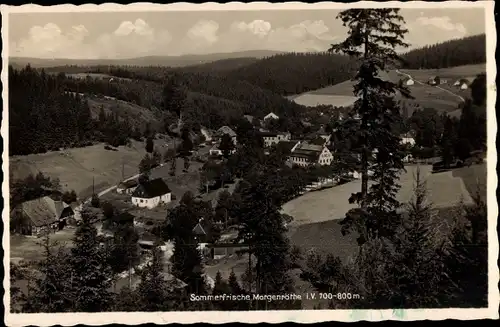 Ak Morgenröthe Rautenkranz im Vogtland, Blick über den Ort