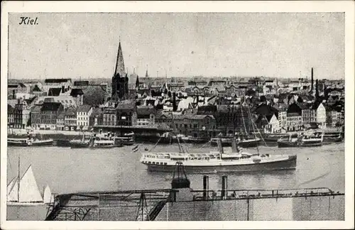 Ak Kiel, Panorama, Schiffe