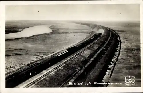 Ak Westerland auf Sylt, Hindenburgdamm